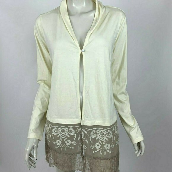 LOGO by Lori Goldstein Sweaters - LOGO Lavish Lori Goldstein Embroidered Cardigan